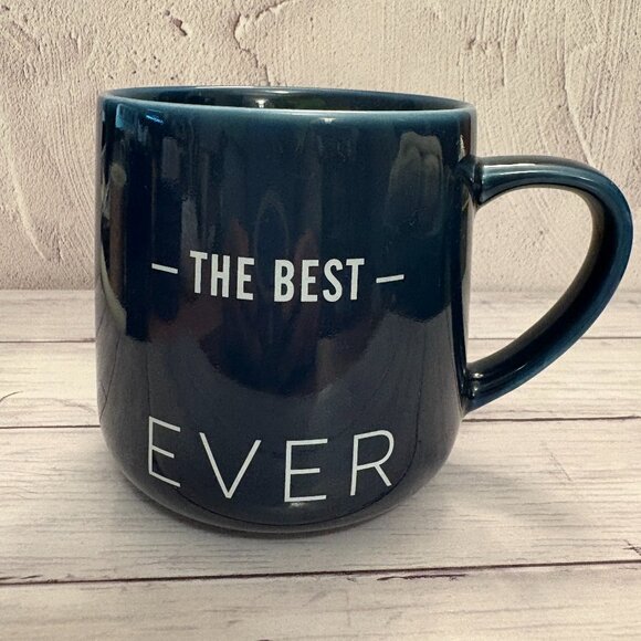 Indigo "The Best Ever" Navy Blue and White Mug (SKU: 217MI) - Picture 1 of 7